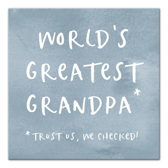 World's Greatest Grandpa Canvas Wall Art